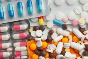 Variedade de medicamentos para prostatite