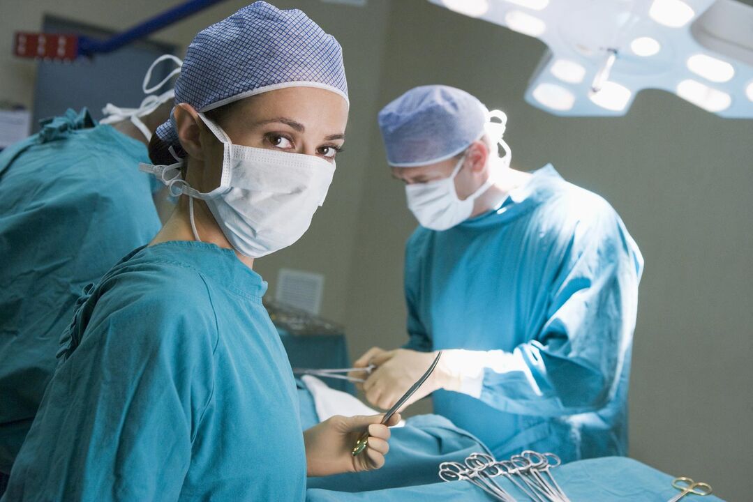 Em alguns casos, a estagnação da próstata requer cirurgia